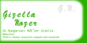 gizella mozer business card